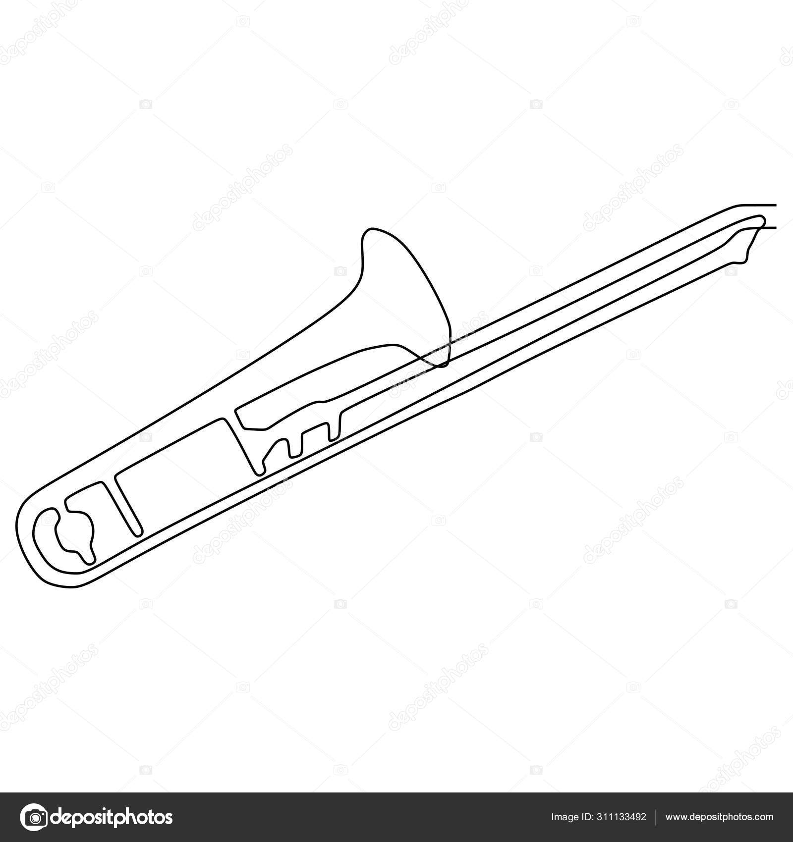 Trombone Drawing
