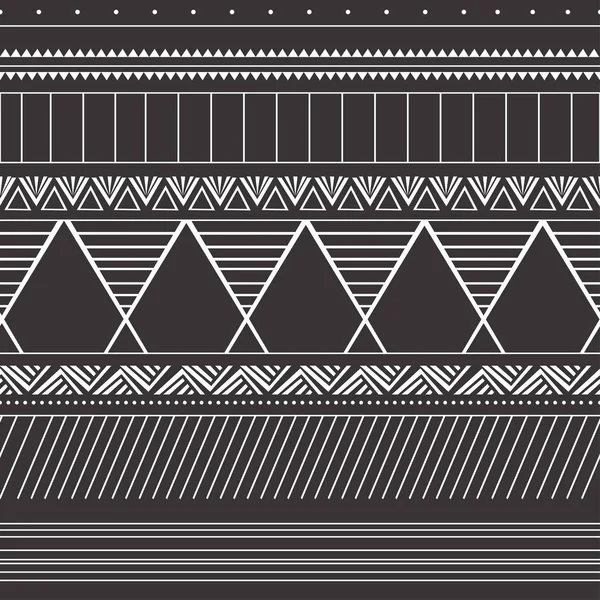 Бесшовный винтажный рисунок с этническими и племенными мотивами. Цветной дизайн ацтеков богемный дизайн. Векторная иллюстрация . — стоковый вектор
