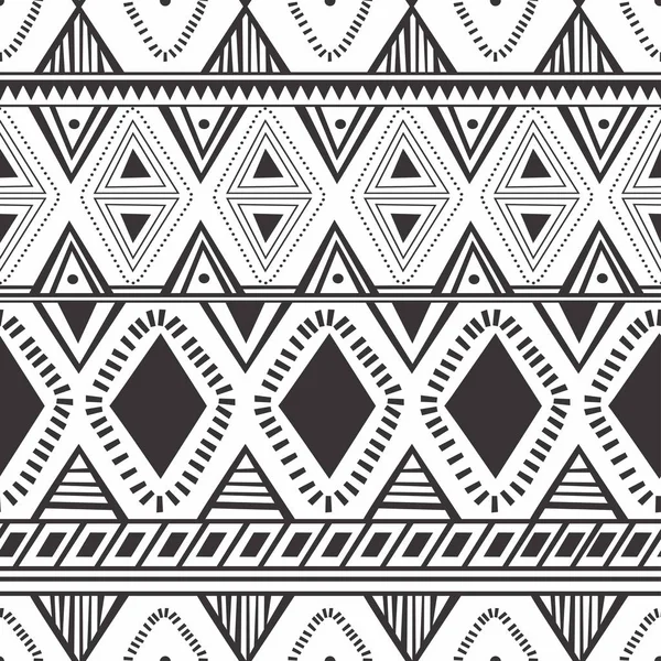 Patrón étnico motivos tribales estilo maorí — Vector de stock