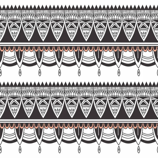 民族の手描きナバホシームレスパターンモチーフカラフルなデザインベクトル準備ができたファッションテキスタイルプリント. — ストックベクタ