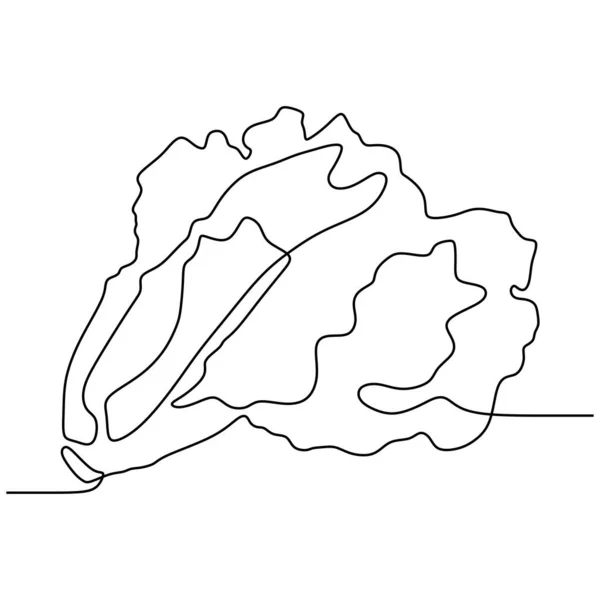 Kontinuierliche Linienzeichnung. Gemüse für veganes Essen handgezeichnete Skizze. Vektorillustration — Stockvektor