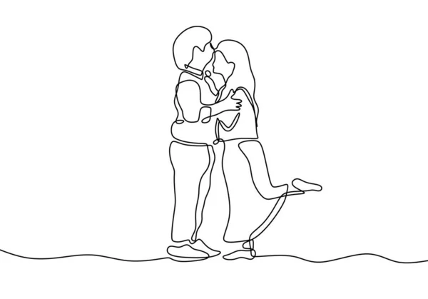 Concept Of Romantic Couple In Love Continuous Line Drawing Vector  Illustration Royalty Free SVG, Cliparts, Vectors, and Stock Illustration.  Image 137233080.