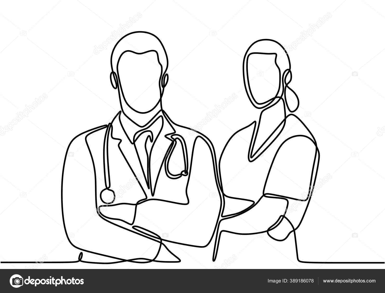 Share 126+ drawing of doctor and patient best