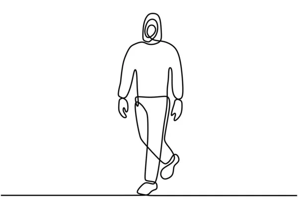 Spacerujący Lekarz Używać Munduru Bezpieczeństwa Przed Bliznami Covid Minimalistycznym Wzornictwem — Wektor stockowy