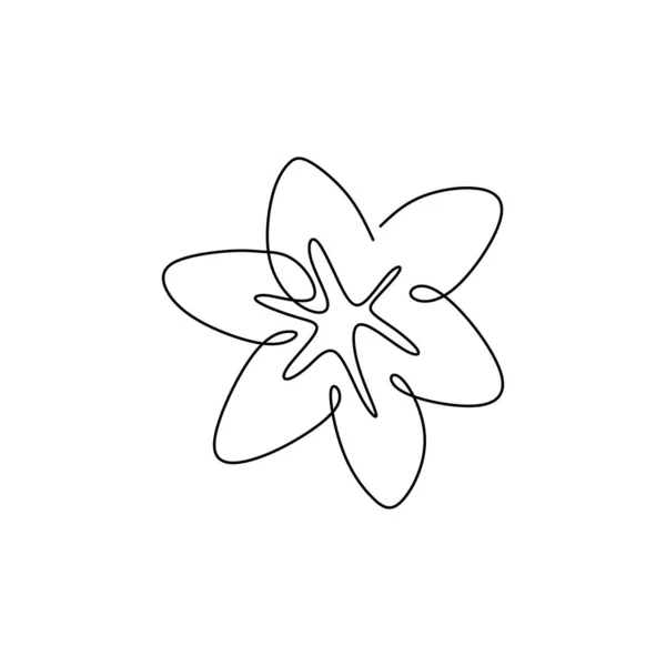 Kontinuální Linie Umělecké Dílo Krásné Květiny Minimalistický Design Květinová Dekorace — Stockový vektor
