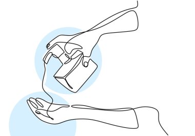 Sürekli bir çizgi çizerek sıvı sopa tutuyor. El dezenfektanı, COVID 19 virüslerini önlemek için ellerinizi temizler. Elini yıka. Beyaz arka planda izole edilmiş şişedeki antiseptik.