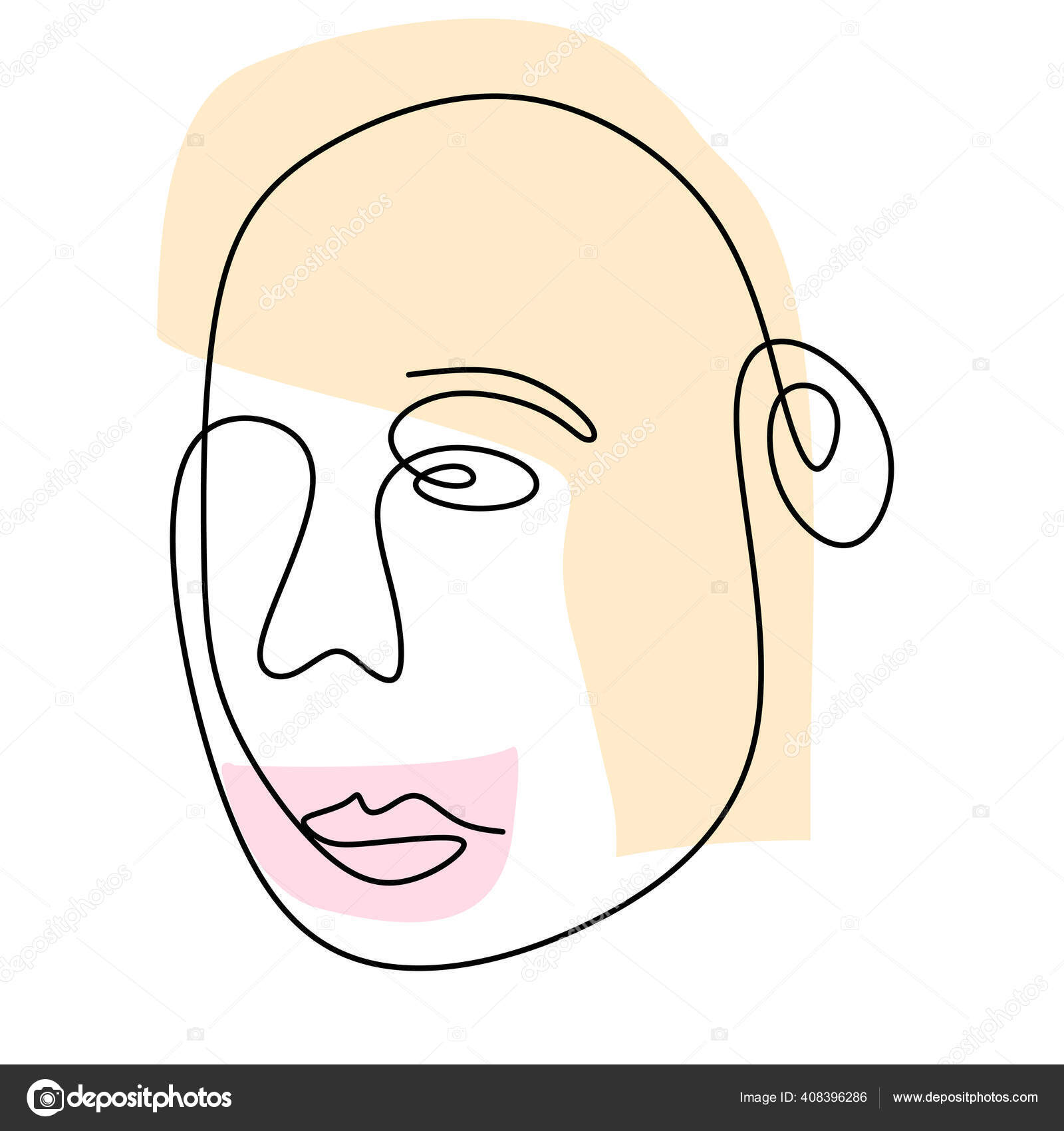 One Continuous Line Drawing Abstract Face Human Modern Continuous Line Vector Image By C Ngupakarti Vector Stock One Continuous Line Drawing Abstract Face Human Modern Continuous Line Vector Image By C Ngupakarti Vector Stock