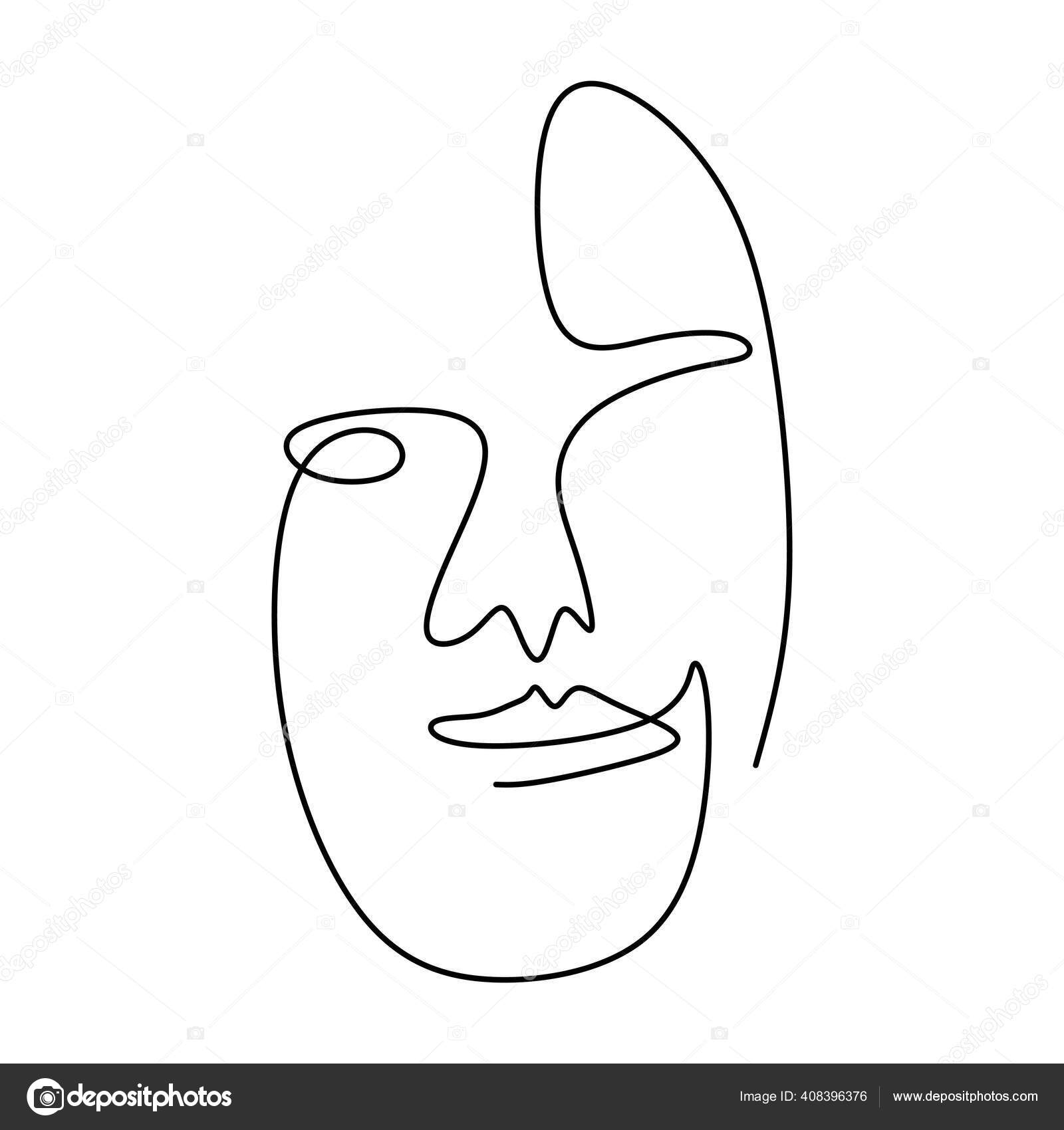 One Continuous Line Drawing Abstract Face Human Modern Continuous Line Vector Image By C Ngupakarti Vector Stock One Continuous Line Drawing Abstract Face Human Modern Continuous Line Vector Image By C Ngupakarti Vector Stock