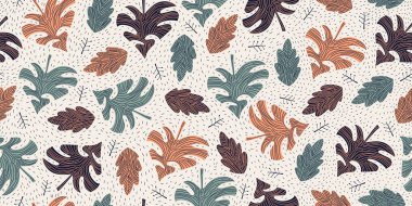 Soyut çiçek desenlerinin el çizimi. Kusursuz soyut çiçek deseni. Beyaz arkaplanda izole edilmiş soyut çiçek deseni.