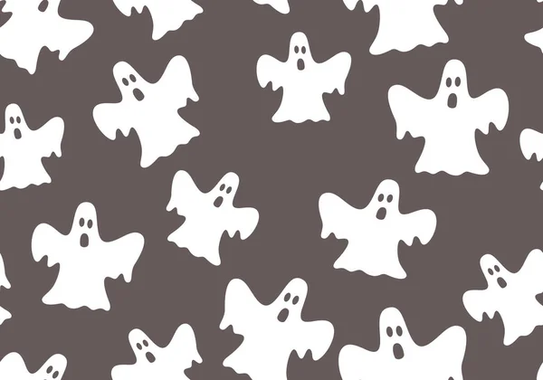 Patrón Sin Costuras Halloween Para Niños Patrón Halloween Dibujado Mano — Archivo Imágenes Vectoriales