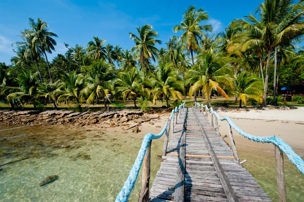 Molo Legno Sull Isola Koh Chang Thailandia — Foto Stock