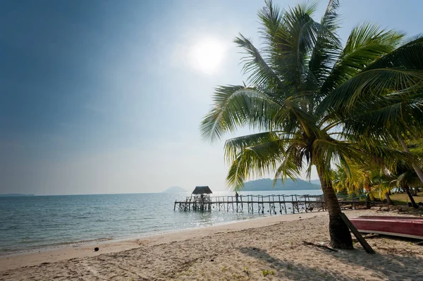 Träbrygga Koh Chang Thailand — Stockfoto