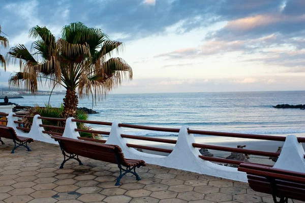 Hermosa Vista Puesta Sol Océano Isla Tenerife —  Fotos de Stock