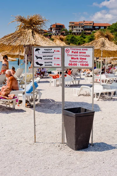 Nessebar Bulgaria Agosto 2018 Playa Ciudad Ciudad — Foto de Stock