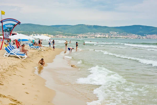 Nessebar Bulgaristan Ağustos 2018 Şehir Halk Plajı — Stok fotoğraf