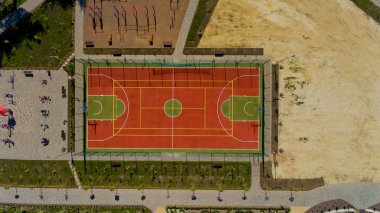 Stadyum hava üstten görünüm.