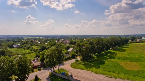 Vista Aérea Del Típico Pueblo Europeo — Foto de Stock