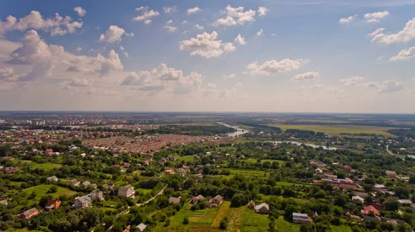 Luftaufnahme Eines Typischen Europäischen Dorfes — Stockfoto