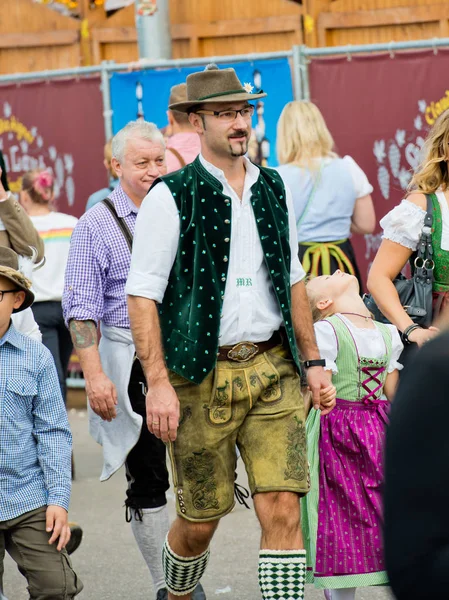 Munich Germany October 2018 Man National Costume Biggest Folk Festival — Stock Photo, Image