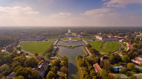 Vue Aérienne Palais Parc Ensemble Nymphenburg Munich — Photo