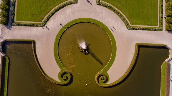 Vue Dessus Fontaine Dans Parc — Photo