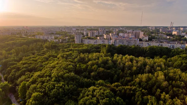 Vista Aerea Della Città Bella Vista Urbano Natura — Foto Stock