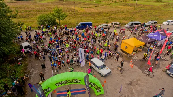 Vinnytsia 乌克兰 2018年9月23日 年度全乌克兰周期 一开始 一群骑自行车的人聚集在一起 — 图库照片