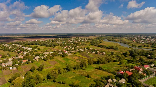 Typical Ukrainian Village Aerial View — Stock Photo, Image
