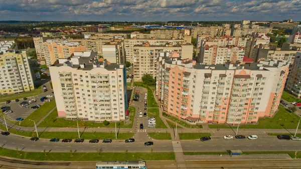 Une Ville Européenne Typique Vue Aérienne — Photo