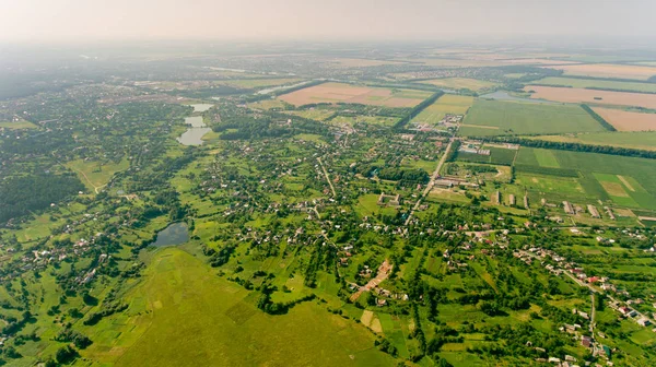 Aerial View Typical European Village — Stock Photo, Image