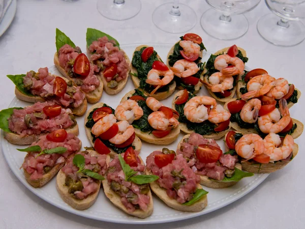 Delicioso Aperitivo Evento — Foto de Stock