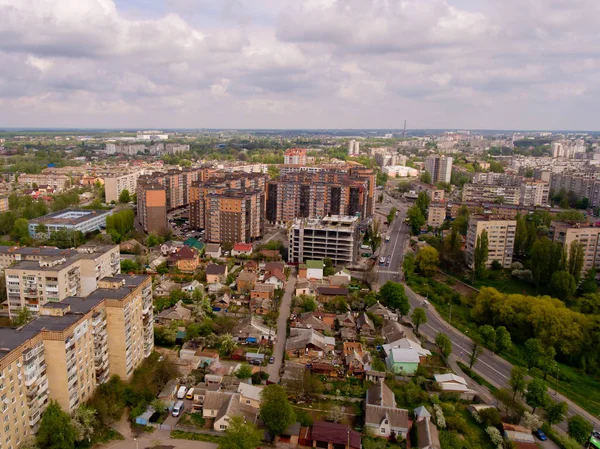 Vinnytsia Ukraine April 2019 New Quarter City Center Aerial View — Stock Photo, Image