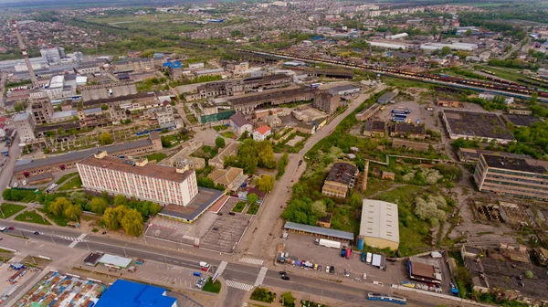 Vinnytsia Ukrajina Duben 2019 Letecký Pohled Průmyslovou Oblast Města — Stock fotografie