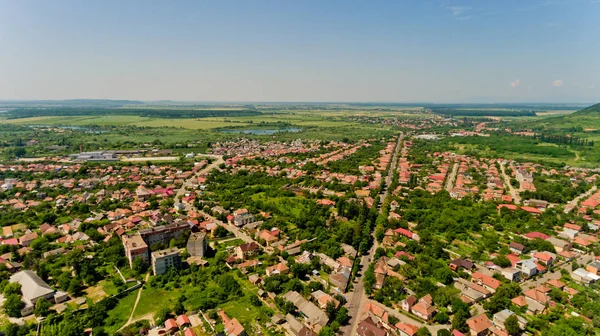 Tipik Bir Avrupa Köyün Havadan Görünümü — Stok fotoğraf