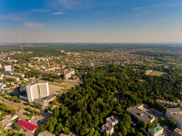 Luftaufnahme Einer Europäischen Stadt Winniza Stadt — Stockfoto