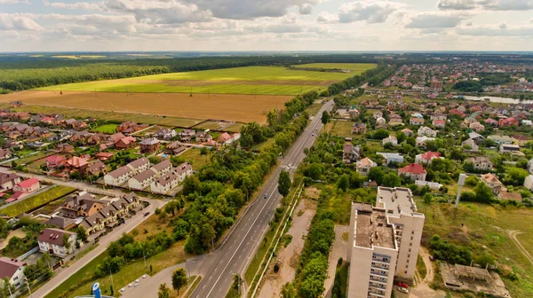 Vinnytsia Ukraine August 2019 Luftaufnahme Einer Europäischen Stadt — Stockfoto