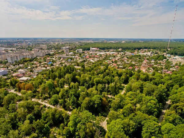 Centrum Miasta Winnica Ukraina Widok Lotu Ptaka — Zdjęcie stockowe