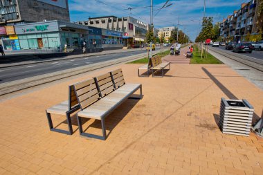 Vinnytsia Ukraine - 18 Ağustos 2019: Bir Avrupa şehrinin görünümü. Vinnytsia şehri.