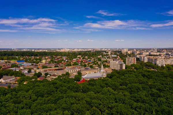 Повітряний Вид Європейський Міський Краєвид — стокове фото