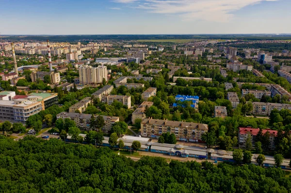 Повітряний Вид Європейський Міський Краєвид — стокове фото