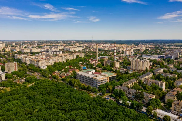 Avrupa Şehir Manzarasının Havadan Görünüşü — Stok fotoğraf