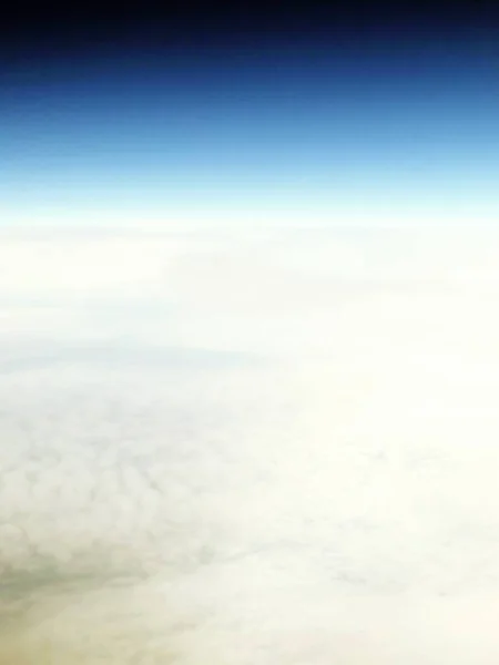 Beautiful White Sky Clouds Seen Airplane — Stock Photo, Image