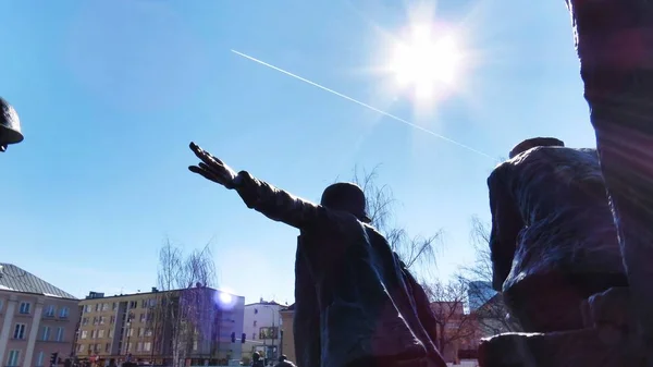 Warszawa Upproret Monument Warszawa Polen Mars 2018 — Stockfoto