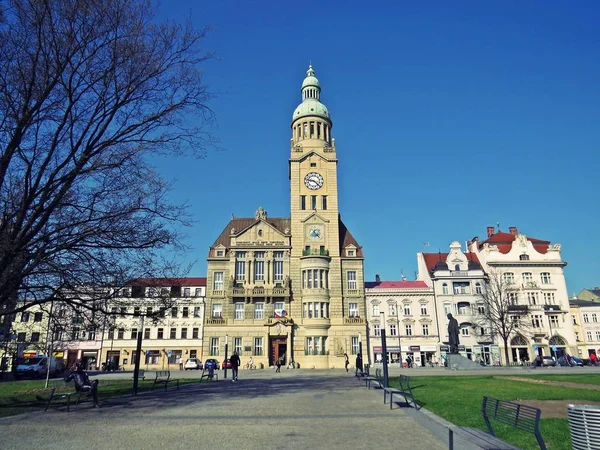 Townhall Main Square Prostejov City Czech Republic April 2018 — Stock Photo, Image