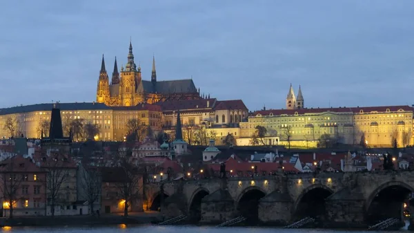 Vista Castillo Praga Hradjalá República Checa — Foto de Stock