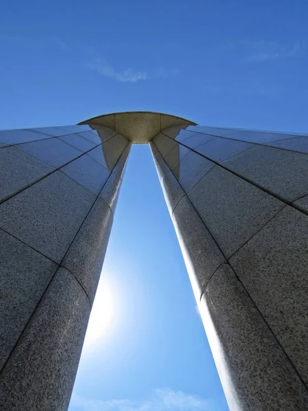 Perspectiva Abstracta Vista Monumento Estado Polaco Subterráneo Ejército Del Interior — Foto de Stock