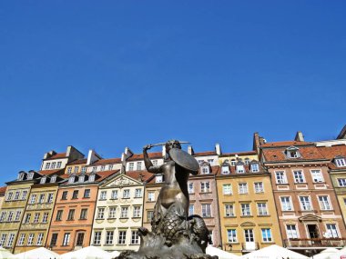 Eski kent pazarı Meydanı 'nda görünüm, Varşova, Polonya