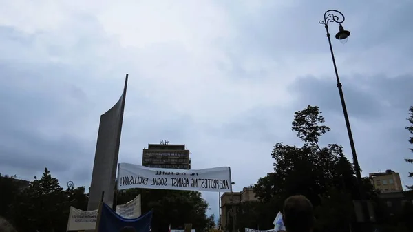 Protestas Frente Parlamento Polaco Mayo 2018 Varsovia Polonia — Foto de Stock