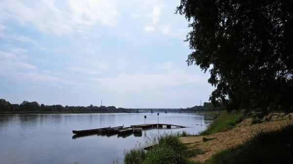 Small Private Harbor Vistula River Small Boats — Stock Photo, Image