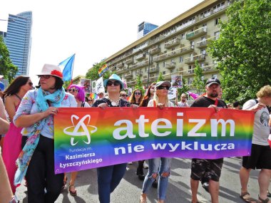 Varşova LGBT gay aşk Parade, Polonya, Haziran 2018